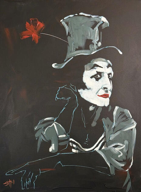 Bip $2800 Acrylic on canvas. 30 X 40