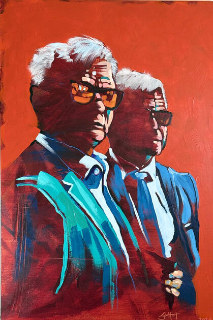Colorgarchs $1200 Acrylic on canvas. 24 X 36